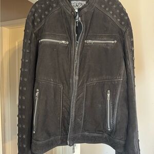 Affliction Black Leather Majesty Road Jacket